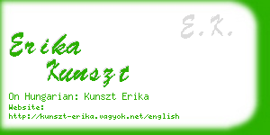 erika kunszt business card